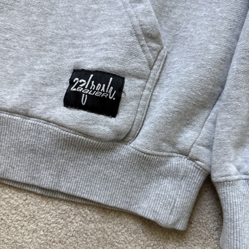 Bauer x 22Fresh Pullover Hoodie Gray Fleece Hockey Men's XS - Picture 9 of 10